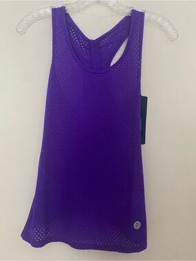 Protokolo Sportswear Purple Perforated Racerback Tank Top - Performance Fit